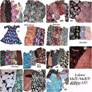 LULAROE 50Pc RESELLER NWT/NWOT S-3X Disney Halloween Christmas Leggings Dresses
